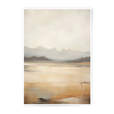 Misty Mountain Photographic Print, Abstract Landscape Art Print, Neutral Wall Art, Beige Mountain Scenery, Home Decor, Gift Idea - Tawshia